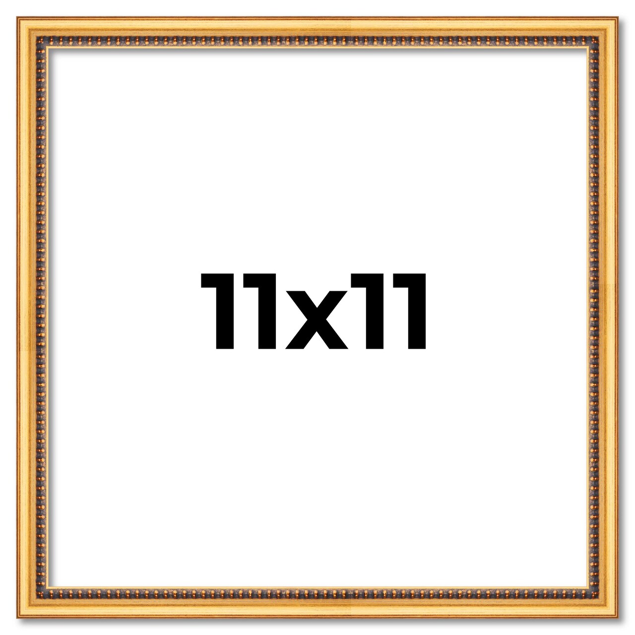 Square Classic Modern Gold Picture Frame - UV Acrylic, Foam Board Backing, Hanging Hardware